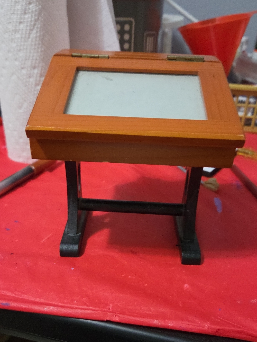 Antique Style Barbie Sized Desk Made From Wood .